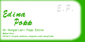 edina popp business card